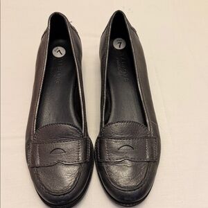 Talbots Women's Dark Gray Leather Loafers